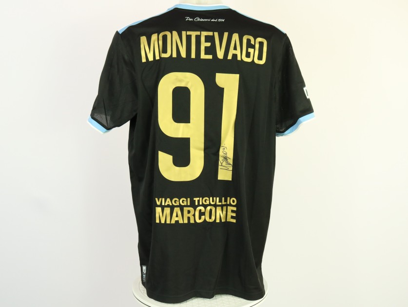 Montevago's Unwashed Signed Shirt, Pescara vs Virtus Entella