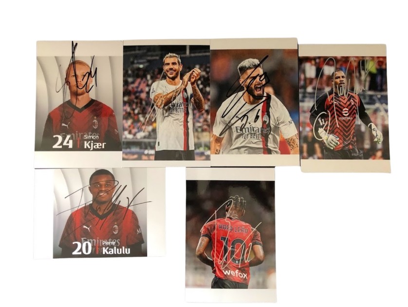 Set Fotografie autografate dai giocatori del Milan