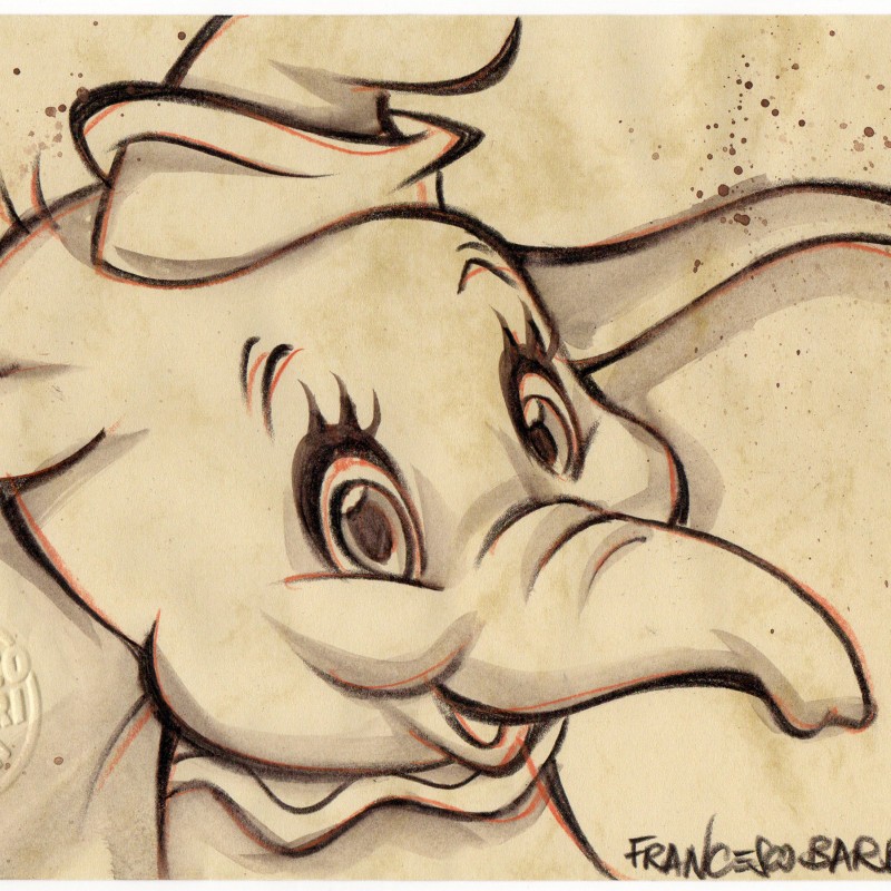 Original Dumbo Drawing by Francesco Barbieri