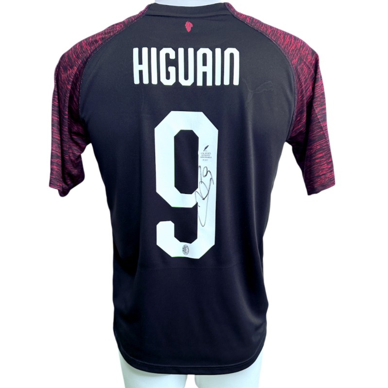 Higuain's Milan Signed Official Shirt, 2018/19