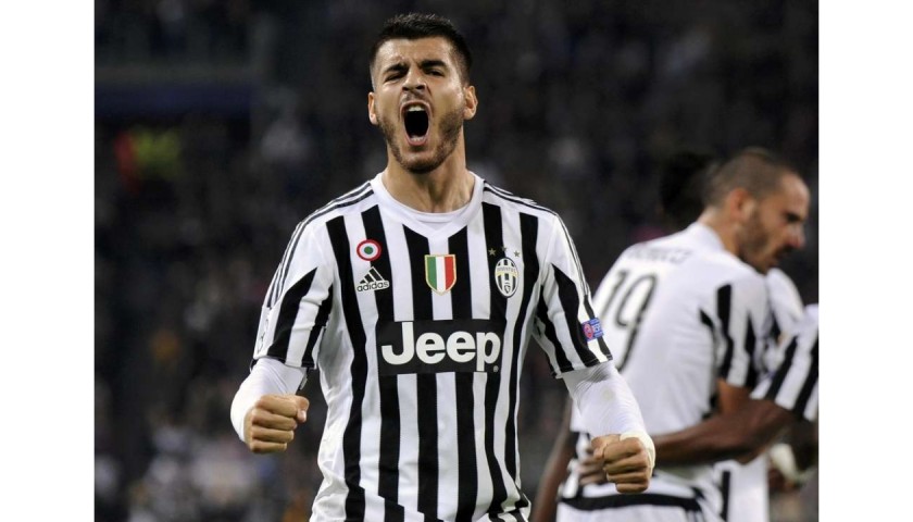 Morata's Juventus Match Shirt, UCL 2015/16