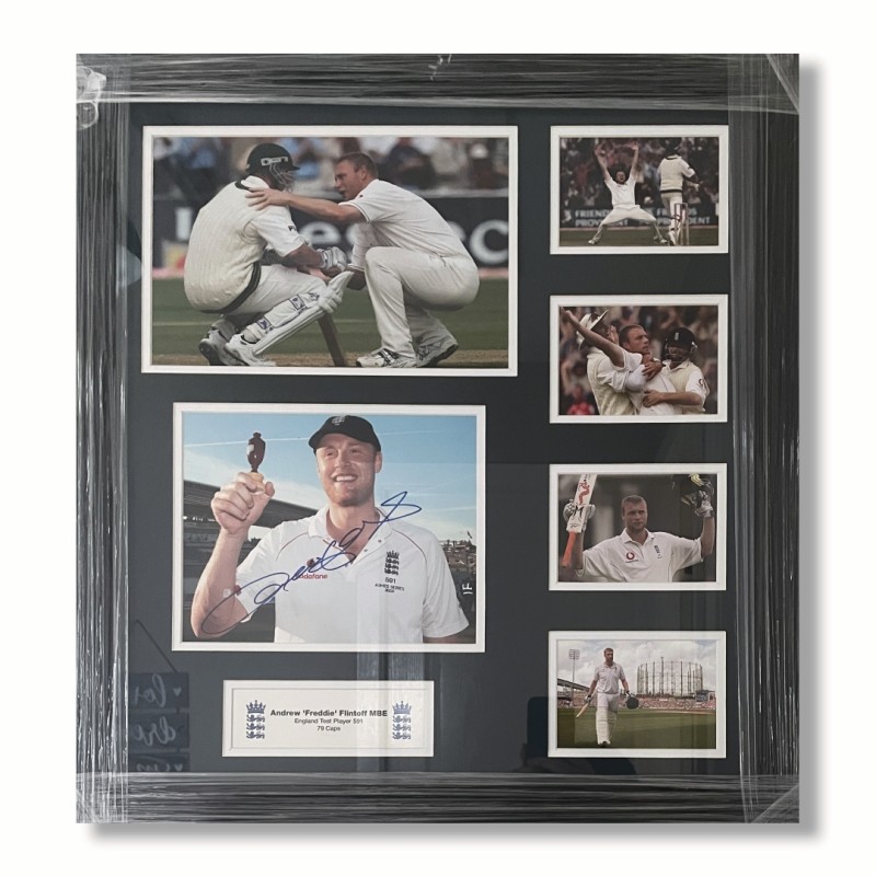 Andrew Flintoff England Cricket Legend And Ashes Hero Signed Display