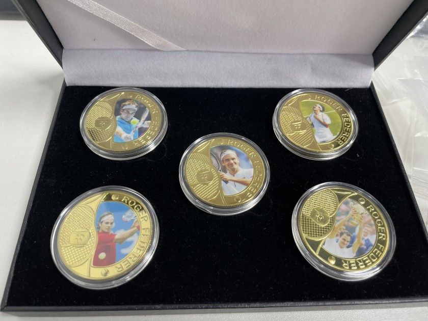 Roger Federer Gold Plated Coins Box Set