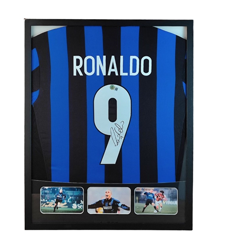 Ronaldo Nazario's Inter Milan Signed And Framed Shirt