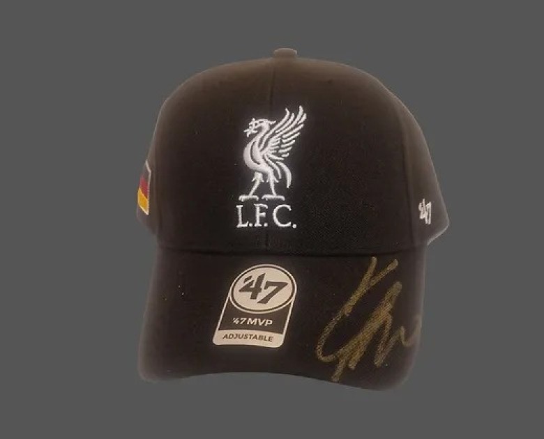 Cappellino ufficiale Liverpool Germania autografato da Jürgen Klopp 