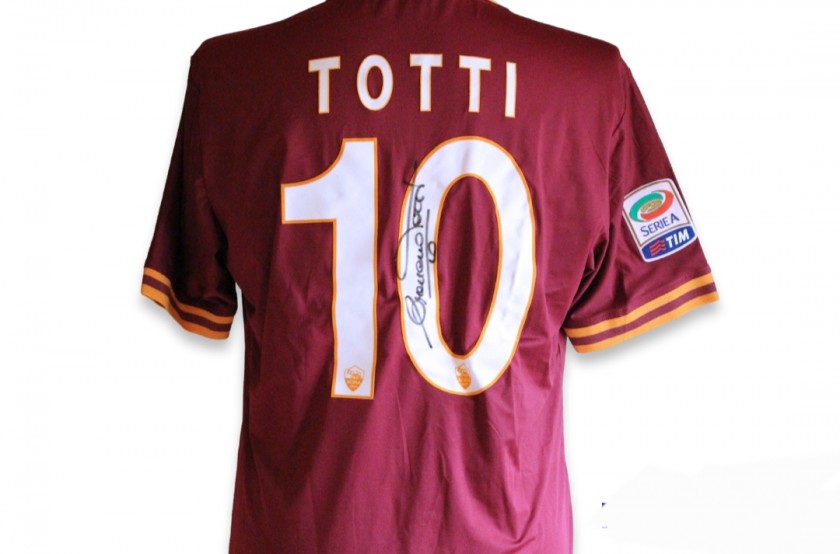 Totti's AS Roma Signed Shirt in Limited Edition Box - CharityStars
