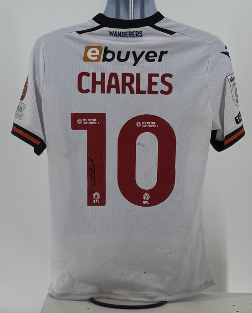 Dion Charles' Bolton Wanderers Signed Match Worn Shirt, vs Birmingham City