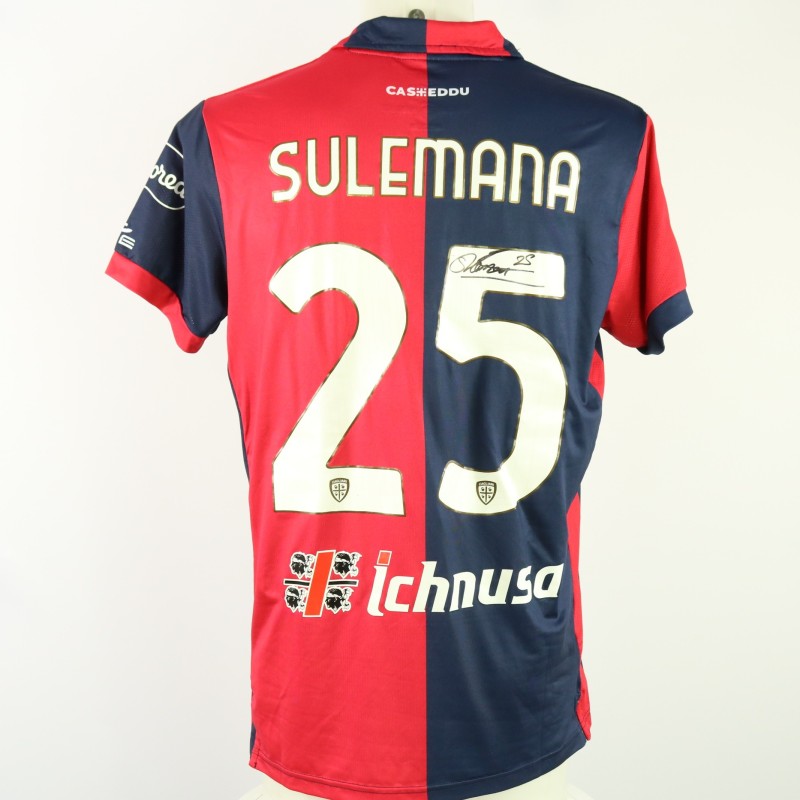 Sulemana's Unwashed Signed Shirt, Cagliari vs Atalanta 2024