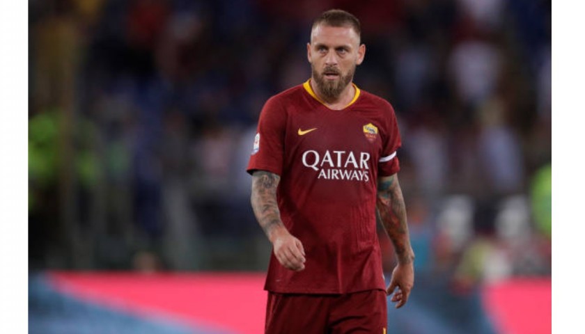 De Rossi Official Roma Signed Shirt, 2018/19 - CharityStars