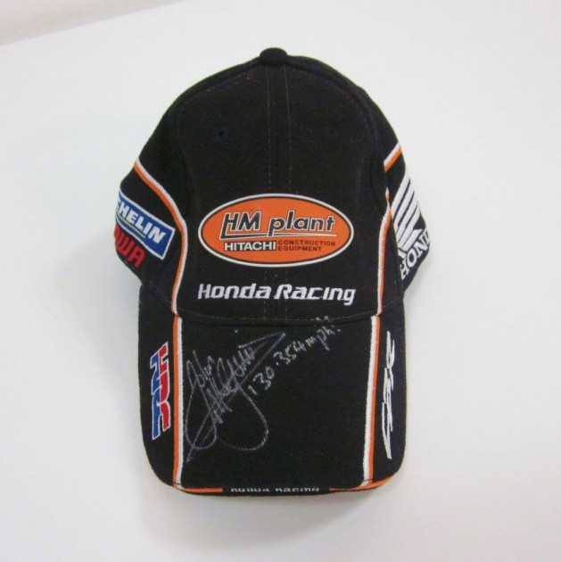 John McGuinness worn and signed cap