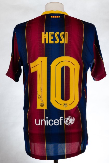 Lionel Messi's FC Barcelona 2020/21 Signed Official Shirt
