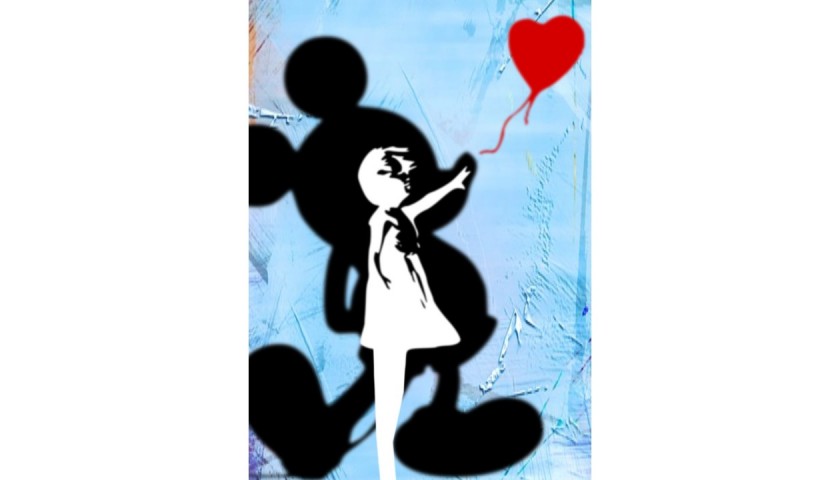 "Banksy vs Mickey Mouse" NFT by RikPen