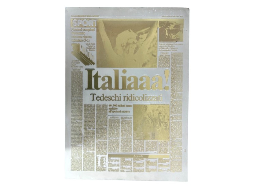 Italy World Champions 1982 Newpaper Matrix