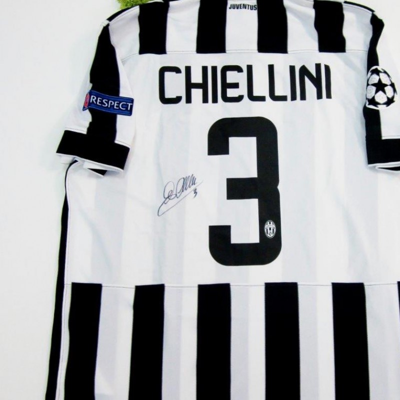 Chiellini Juventus fanshop shirt, Champions League 2014/2015 - signed