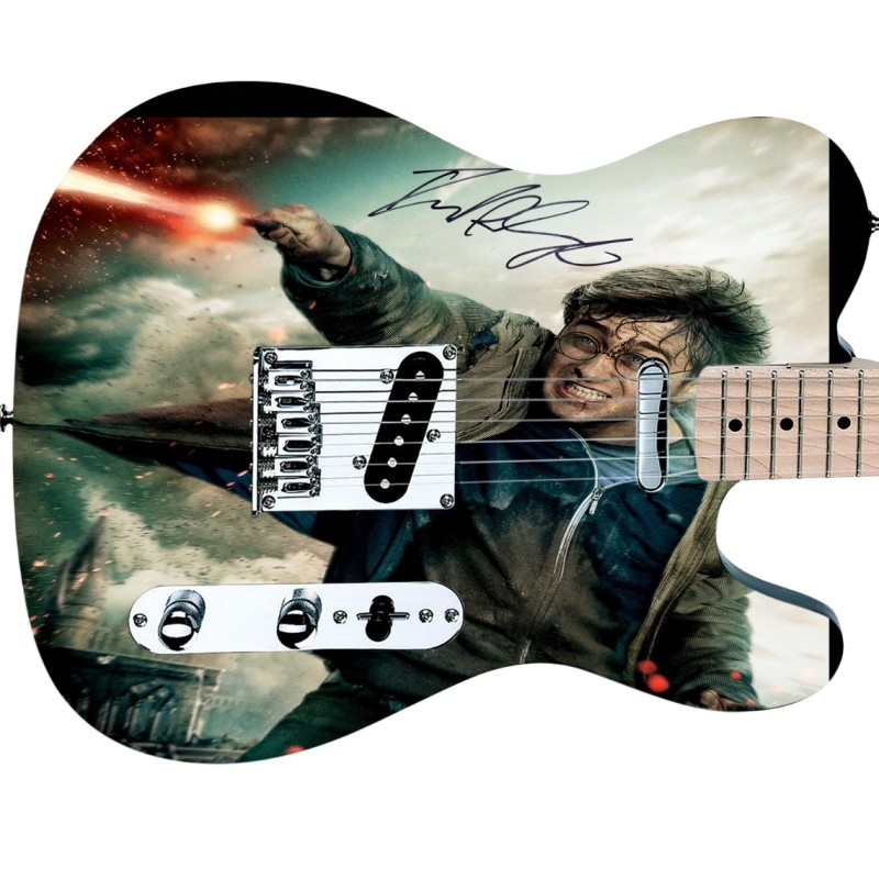 Daniel Radcliffe Signed Harry Potter Graphics Guitar 