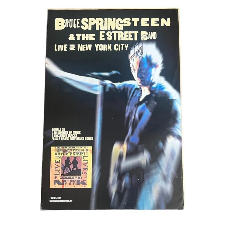 Poster promozionale firmato di Bruce Springsteen "Live In New York City