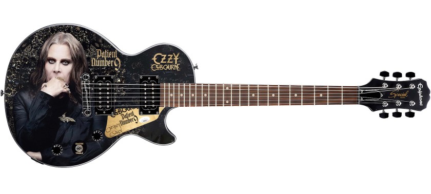 Ozzy Osbourne Signed Custom Graphics Guitar