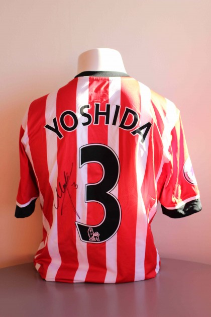 Maya Yoshida's Match Issued and Signed Southampton FC Poppy Shirt from 16/17