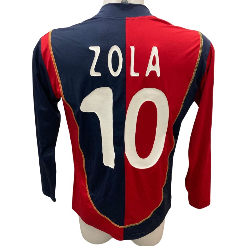 Zola's Cagliari Match-Issued Shirt, 2004/05