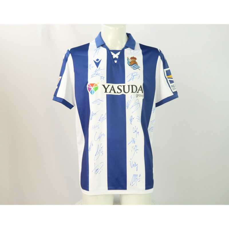 Real Sociedad's Official Shirt, 2024/25 - Signed by the Players