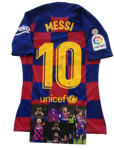 Messi's Barcelona Signed Issued Special Patch Shirt, 2019/20