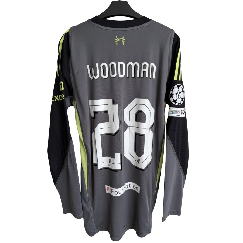 Liverpool FC Match Issued 2025/26 Adidas Woodman Shirt Jersey v Atletico Madrid UEFA CL