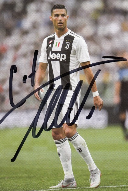 Cristiano Ronaldo's Juventus Signed Postcard