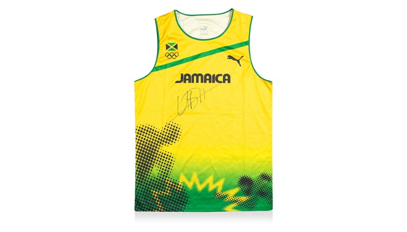 Usain Bolt Jamaica Olympic Running Singlet, Signed