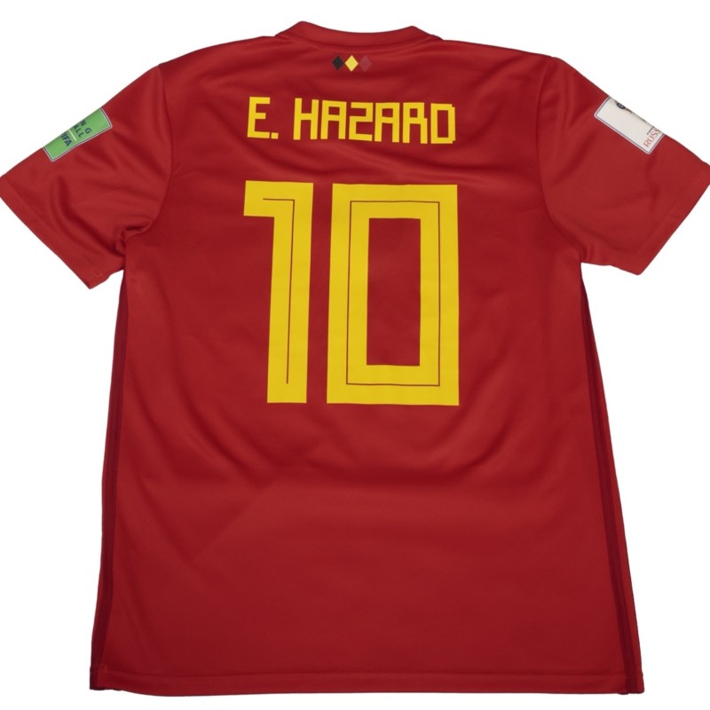 Hazard's Match-Issued Shirt, Belgium vs Japan WC 2018