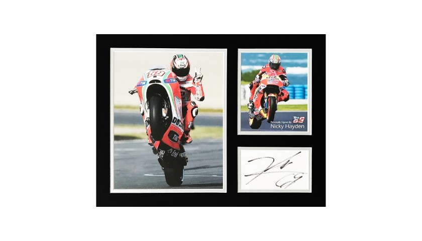 Nicky Hayden's Signed Photo Display