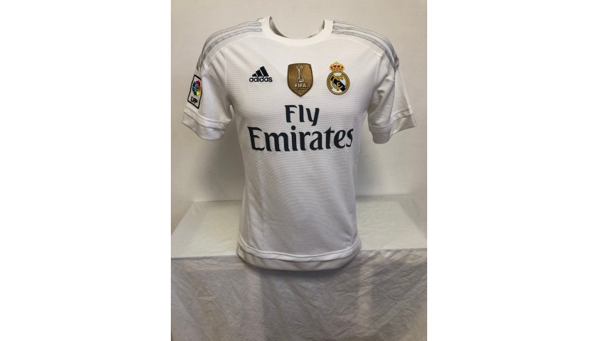 Gareth Bale Back Signed Real Madrid 2015-16 Home Shirt In Hero Frame:  Option 1