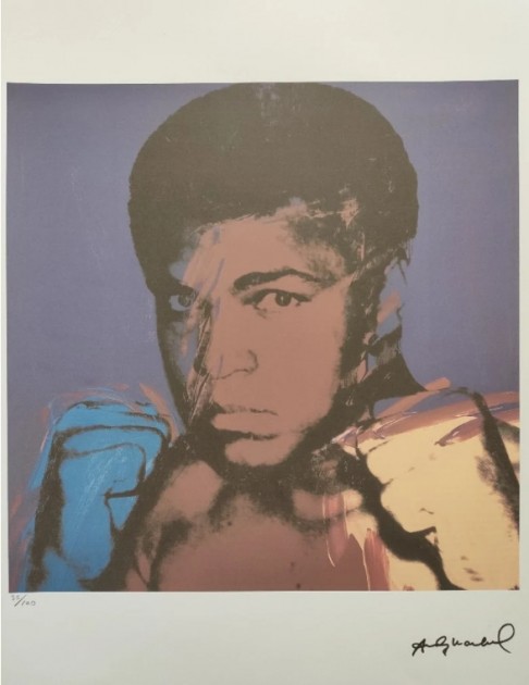 "Muhammad Ali" Lithograph Signed by Andy Warhol