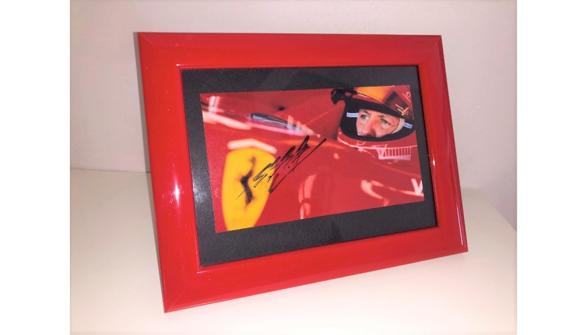 Fotografia autografata da Michael Schumacher