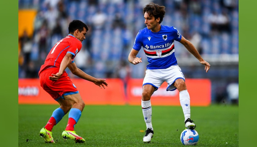 Augello's Worn Shirt, Sampdoria-Napoli 2021 - Special UNHCR