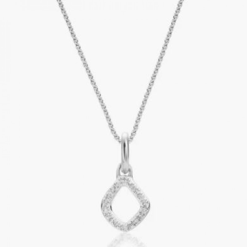 Monica Vinader Diamond Pendant Charm Necklace Set
