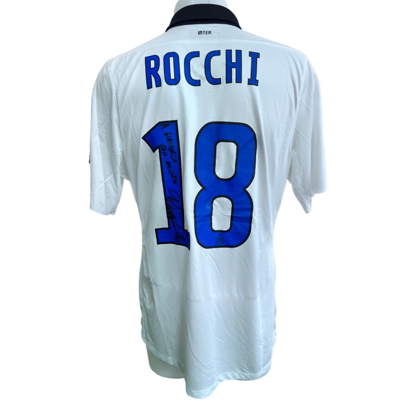 Rocchi's Inter Milan Signed Match-Worn Shirt, 2012/13 - Patch 105 Years