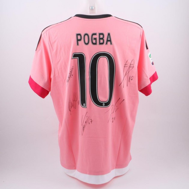 Pogba Juventus shirt, Serie A 2015/2016 - signed by the players