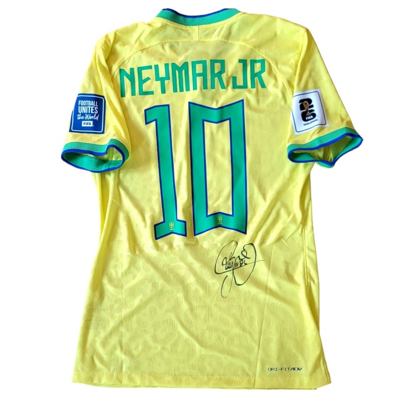 Neymar's Signed Match Shirt, Uruguay vs Brazil 2023