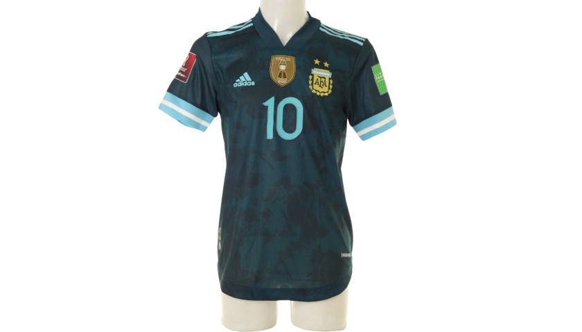 Messi's Signed Match Shirt, Argentina vs Peru 2021 - CharityStars