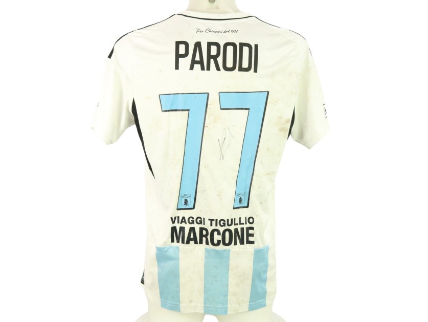 Parodi's Unwashed Signed Shirt, Ancona vs Virtus Entella 2023