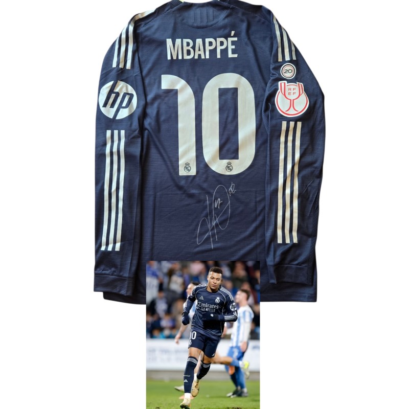 Mbappe's Signed Match-Issued Shirt, Talavera vs Real Madrid Copa Del Rey 2025