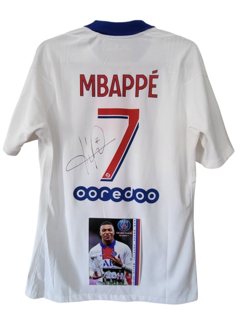 Mbappé's Brestois vs PSG Signed Match-Issued Shirt, 2021