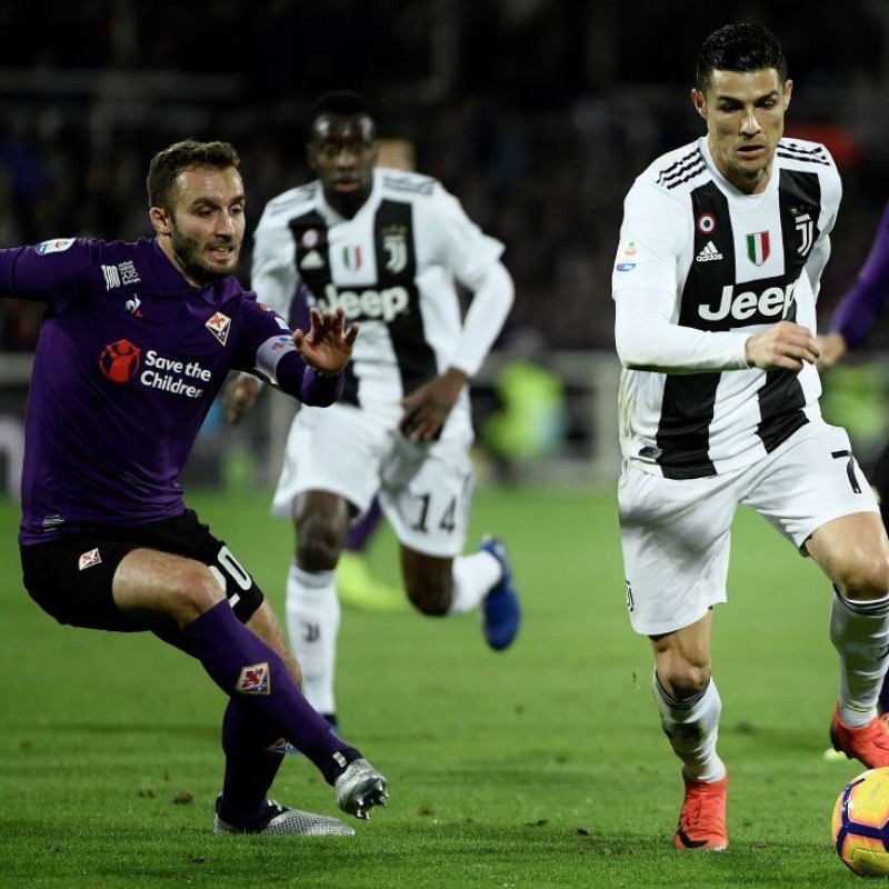 Pezzella's Issued Shirt with Mandela Patch, Fiorentina-Juventus