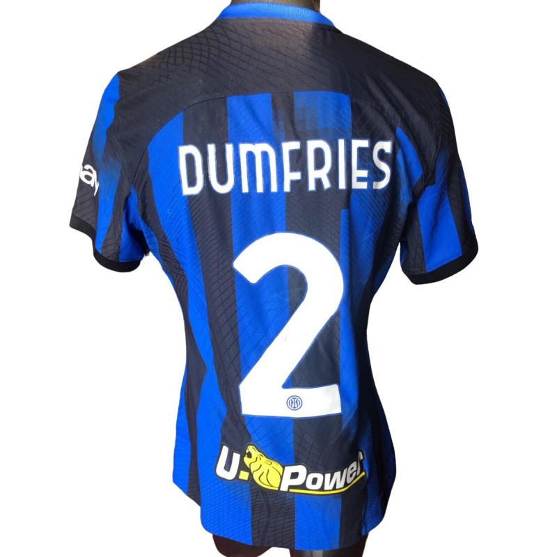 Maglia Dumfries indossata Inter vs Juventus 2024 (unwashed)