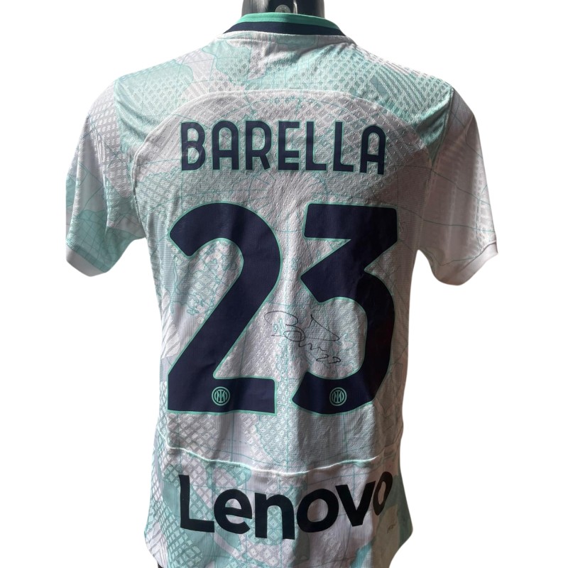 Barella Inter Shirt, replica 2022/23 - Signed with video proof
