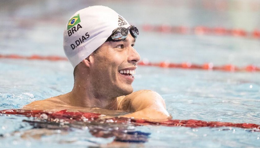 Paralympic Legend Daniel Dias' Worn and Signed Swimming Cap