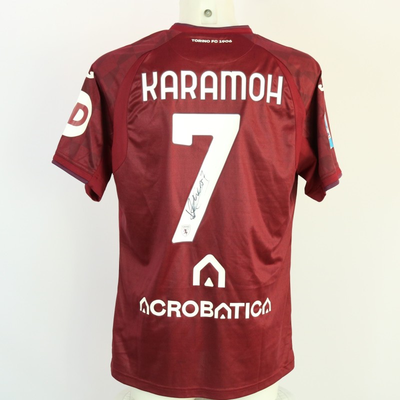 Karamoh's Signed Unwashed Shirt, Torino vs Atalanta 2024