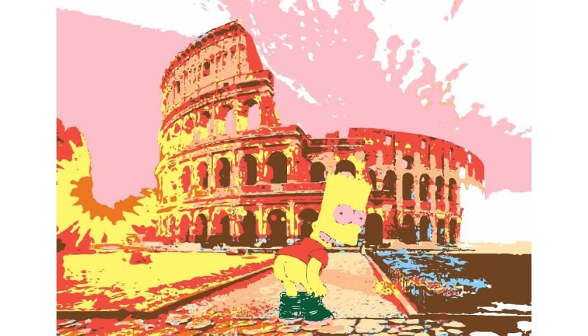 Bart Simpson in Rome - Limited Edition Artwork by Mercury
