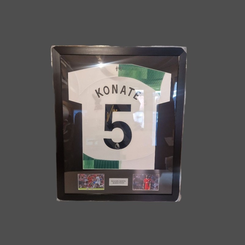 Ibrahima Konaté's Liverpool 2023/24 Signed and Framed Away Shirt