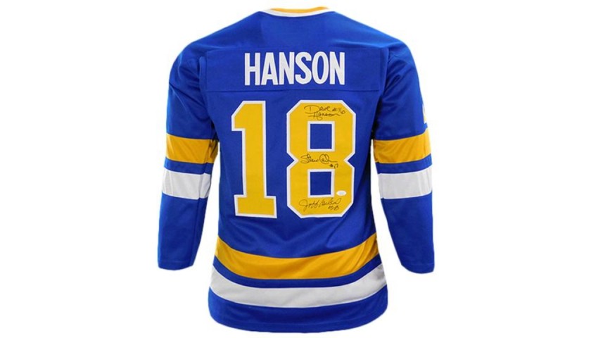 Slap Shot Chiefs Jersey Signed by the Hanson Brothers 